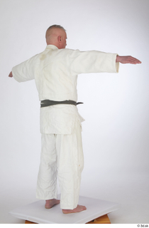 Yury dressed sports standing t poses white kimono dress whole…